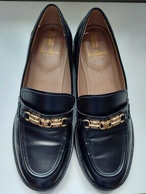 Sam Edelman Black Faux Leather Loafers | Women’s US 9.5